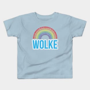 Regenbogen Wolke Schrift - Ranibow cloud print Kids T-Shirt